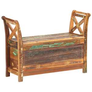 Lavice do předsíně 103 x 33 x 72 cm masivní recyklované dřevo - obrázek 9