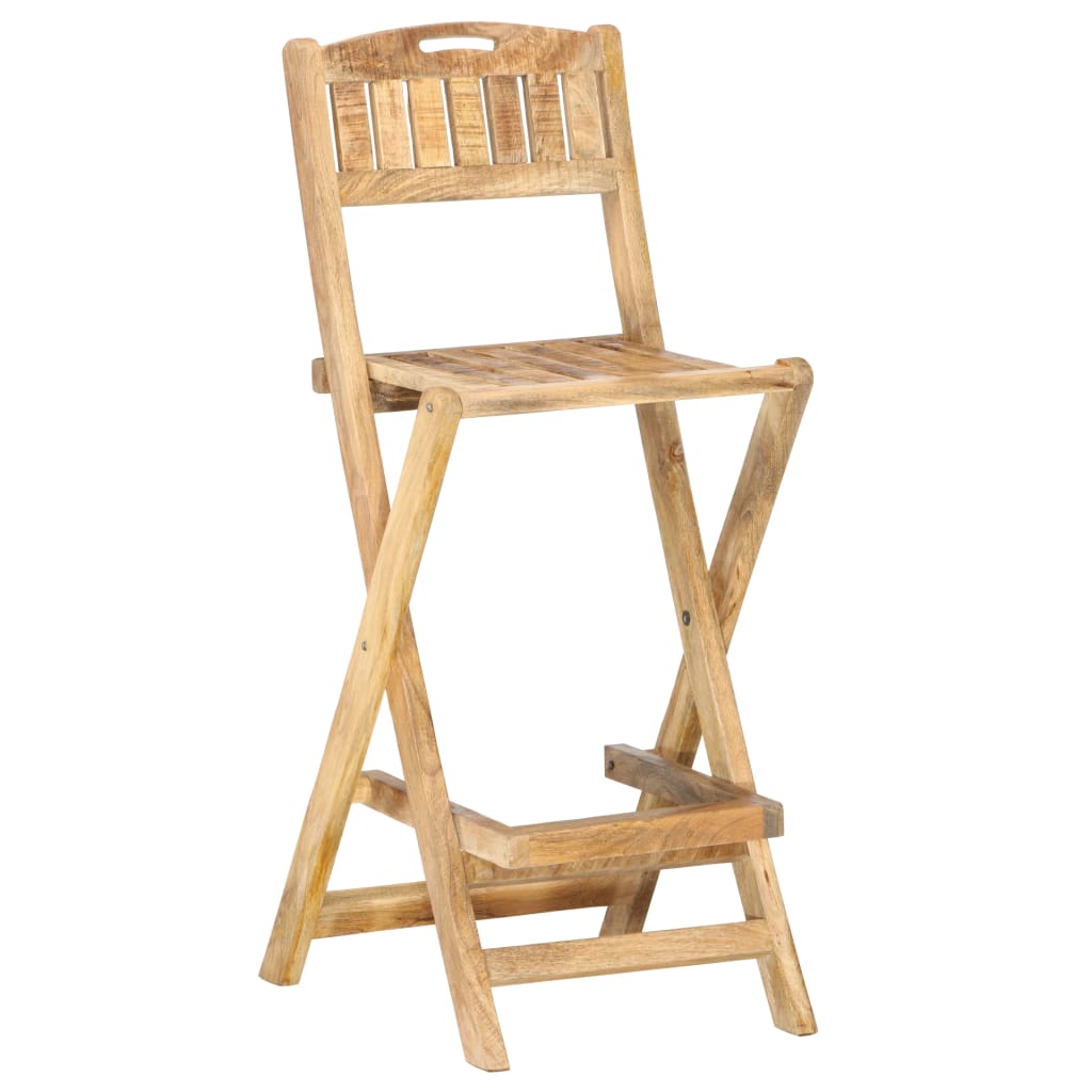 

vidaXL Tuinbarstoelen inklapbaar 2 st massief mangohout