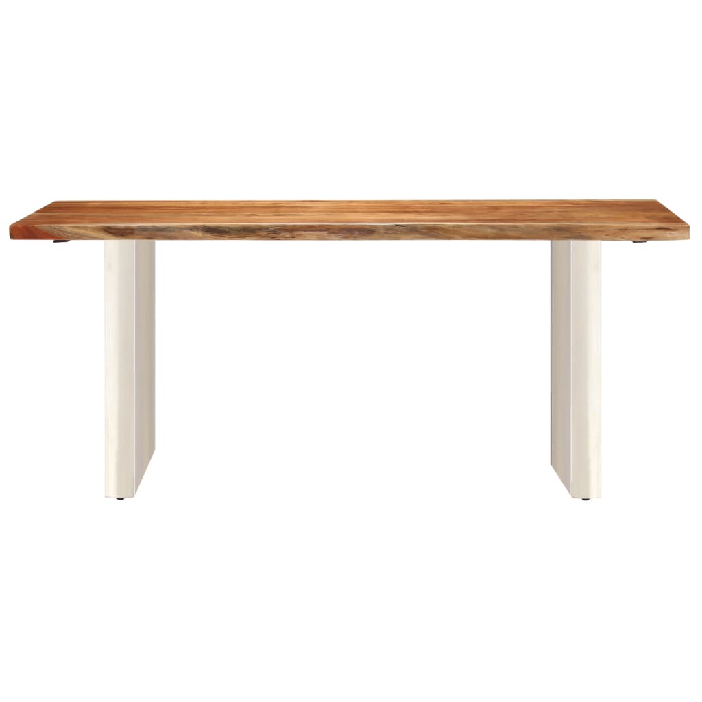 vidaXL spisebord med naturlig kant 180 cm 3,8 cm massivt akacietræ