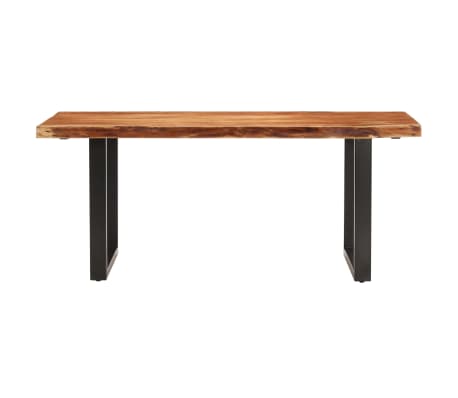 vidaXL Table &agrave; d&icirc;ner &agrave; live edge bois d'acacia massif 180 cm 6 cm