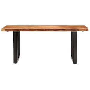 vidaXL Table &agrave; d&icirc;ner &agrave; live edge bois d'acacia massif 180 cm 6 cm