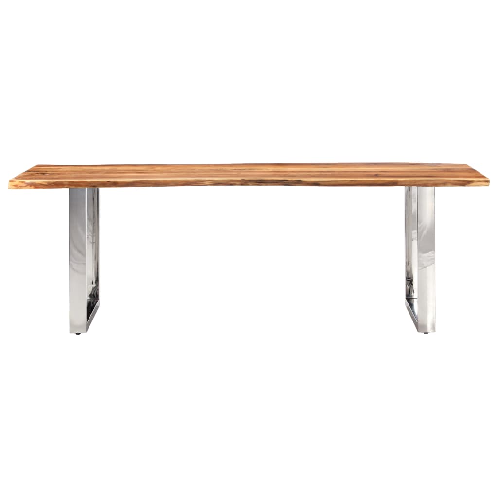 

vidaXL Eetkamertafel met natuurlijke randen 3,8 cm 220 cm acaciahout