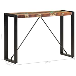 Konzolový stolek 110 x 35 x 76 cm masivní recyklované dřevo - obrázek 5