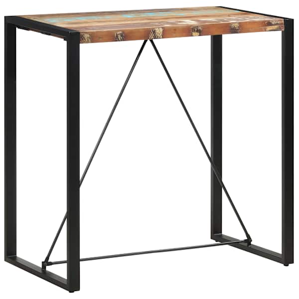 vidaXL baarilaud, 110 x 60 x 110 cm, taaskasutatud puit