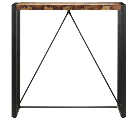 vidaXL Table de bar 110x60x110 cm Bois massif de r&eacute;cup&eacute;ration