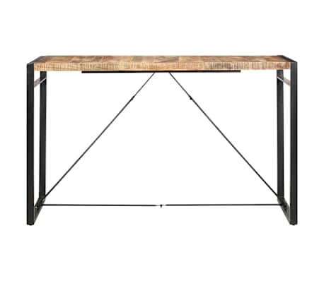 vidaXL Bar Table | Mango Wood Brown | Solid Mango Wood, Steel | 180x90x110cm
