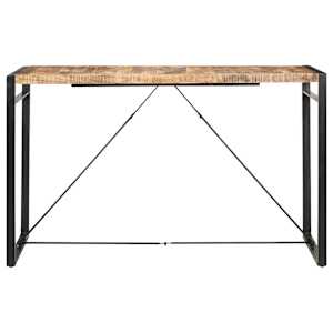 vidaXL Bar Table | Mango Wood Brown | Solid Mango Wood, Steel | 180x90x110cm