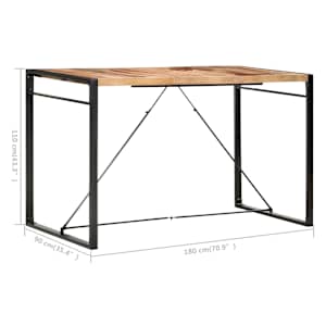 Barový stůl 180 x 90 x 110 cm masivní akáciové dřevo - obrázek 5