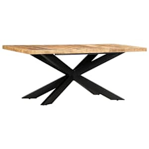 Jídelní stůl 180 x 90 x 76 cm masivní hrubé mangovníkové dřevo - obrázek 1