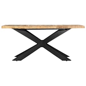 Jídelní stůl 180 x 90 x 76 cm masivní hrubé mangovníkové dřevo - obrázek 2