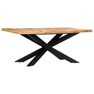 Jídelní stůl 180 x 90 x 76 cm masivní hrubé mangovníkové dřevo - obrázek 6