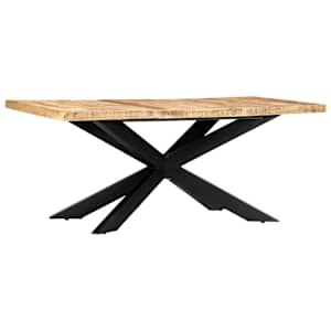 Jídelní stůl 180 x 90 x 76 cm masivní hrubé mangovníkové dřevo - obrázek 7