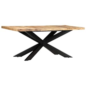 Jídelní stůl 180 x 90 x 76 cm masivní hrubé mangovníkové dřevo - obrázek 8