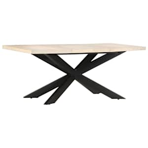 Jídelní stůl 180 x 90 x 76 cm masivní bělené mangovníkové dřevo - obrázek 7