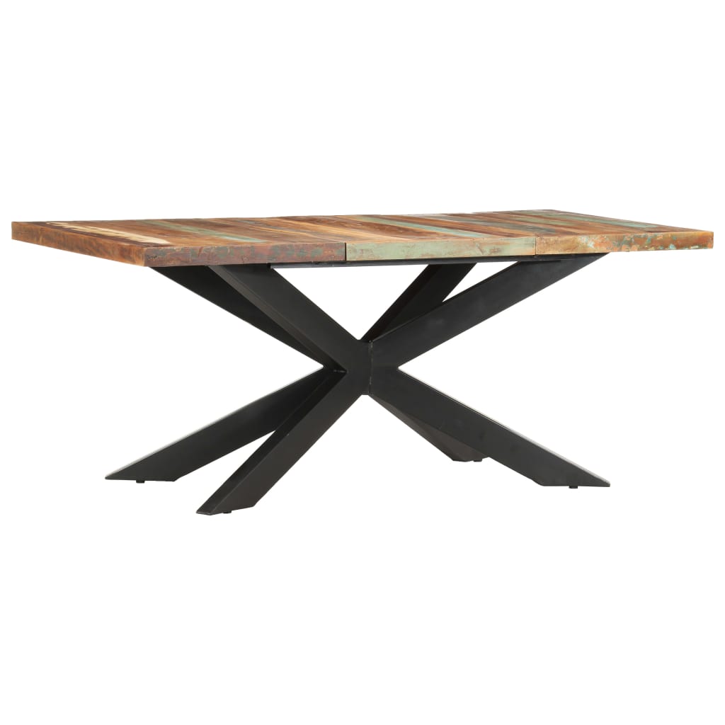 vidaXL Masă de bucătărie, 180 x 90 x 76 cm, lemn masiv reciclat 180