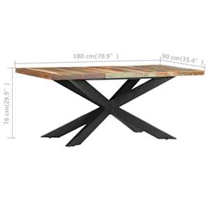 Jídelní stůl 180 x 90 x 76 cm masivní recyklované dřevo - obrázek 5