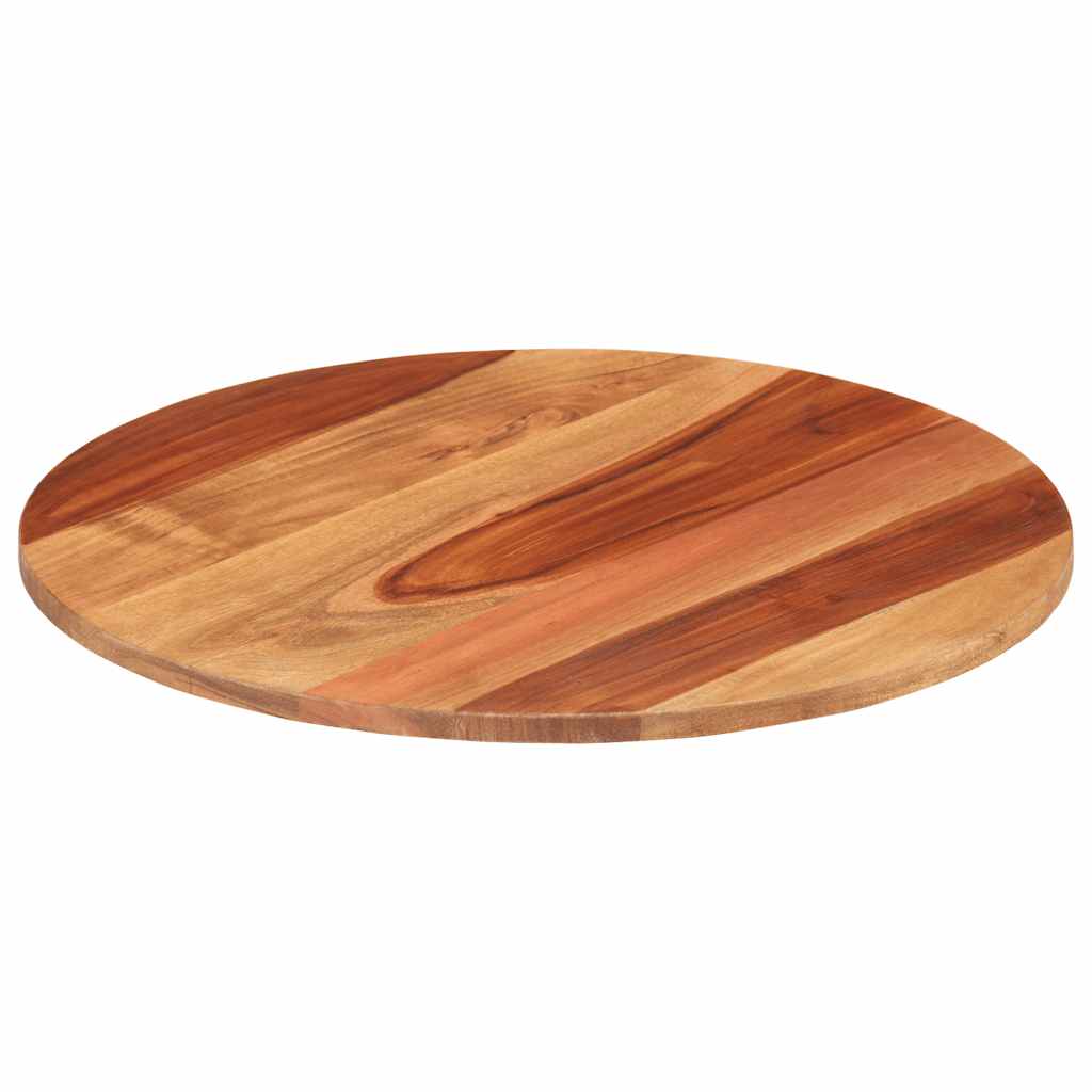 vidaXL Tischplatte Massivholz Akazie Rund 15-16 mm 50 cm