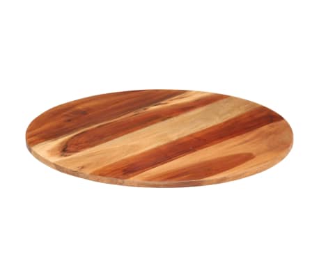 vidaXL Dessus de table bois massif d'acacia rond 15-16 mm 60 cm