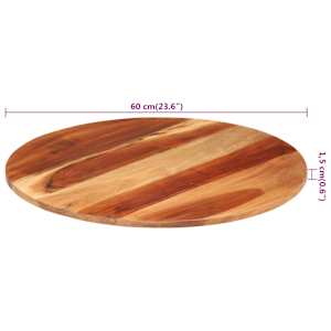 Stolní deska masivní akáciové dřevo kulatá 15–16 mm 60 cm - obrázek 5