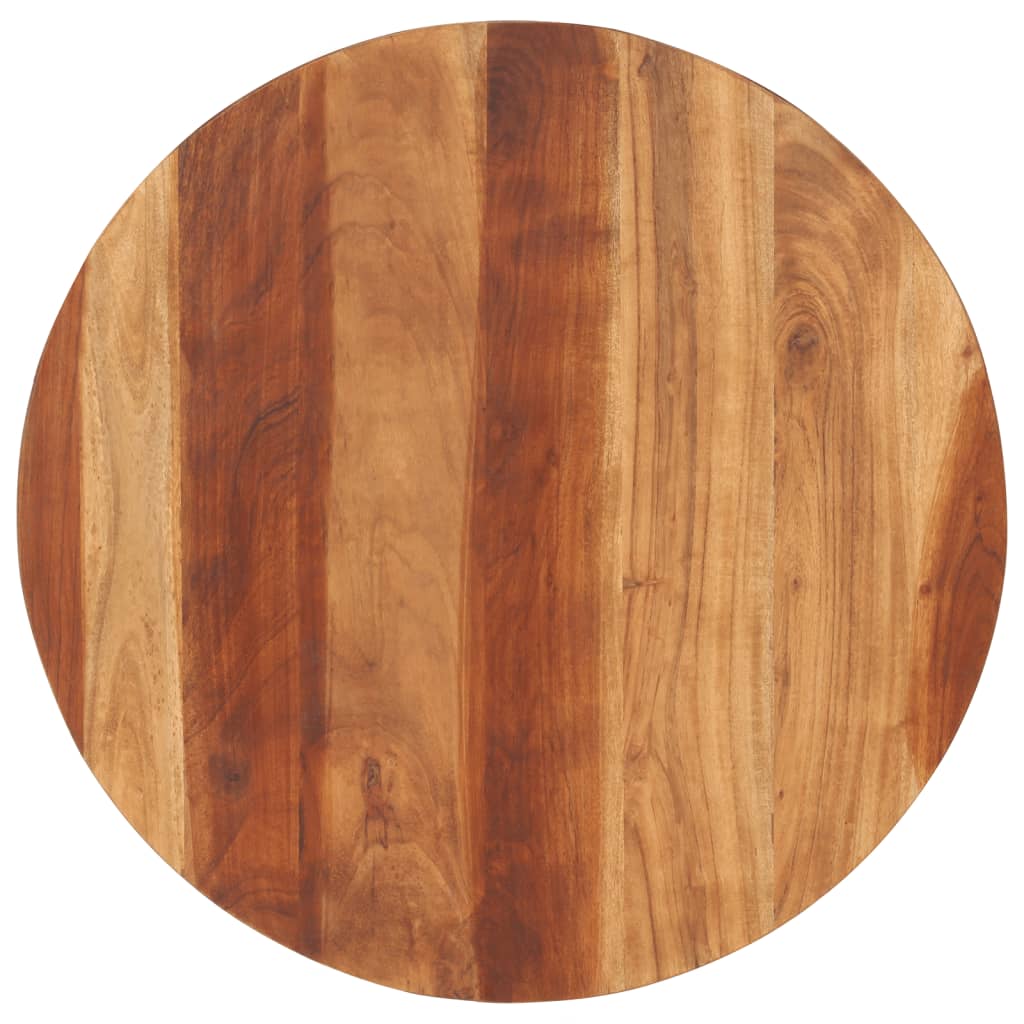 vidaXL Tischplatte Massivholz Akazie Rund 15-16 mm 70 cm