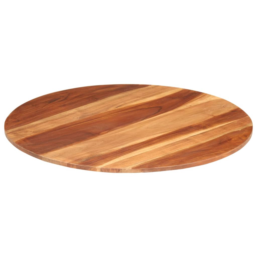 vidaXL Table Top Solid Sheesham Wood Round 15-16 mm 80 cm