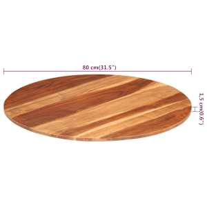 Stolní deska masivní akáciové dřevo kulatá 15–16 mm 80 cm - obrázek 5