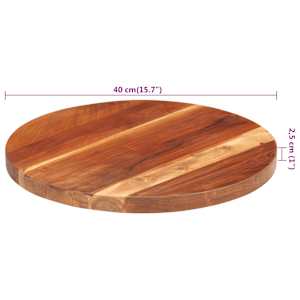 Stolní deska masivní akáciové dřevo kulatá 25–27 mm 40 cm - obrázek 5