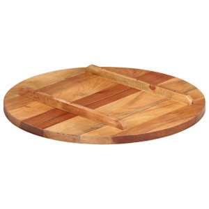 Stolní deska masivní akáciové dřevo kulatá 25–27 mm 60 cm - obrázek 3