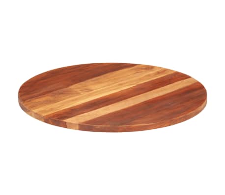 vidaXL Blat de masă, 70 cm, lemn masiv sheesham, rotund, 25-27 mm