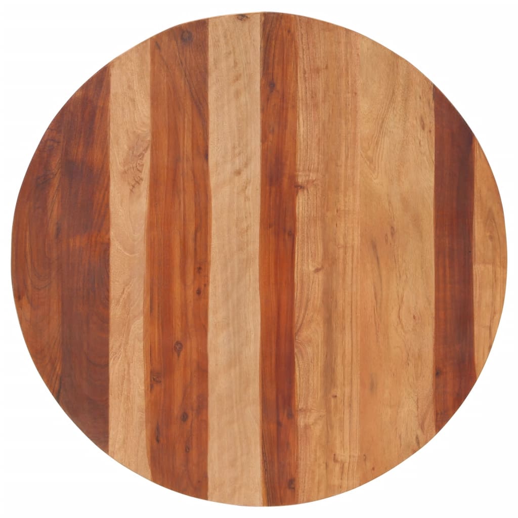 vidaXL Blat de masă, 80 cm, lemn masiv de sheesham, rotund, 25-27 mm de la vidaxl imagine noua