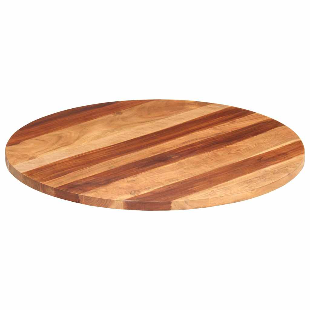 vidaXL Stolní deska masivní akáciové dřevo kulatá 25–27 mm 80 cm