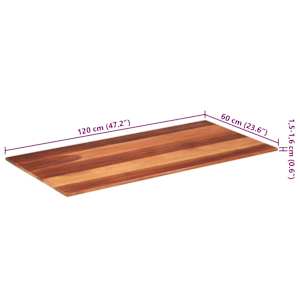 Stolní deska masivní akáciové dřevo 15–16 mm 60 x 120 cm - obrázek 8