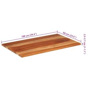 Stolní deska masivní akáciové dřevo 25–27 mm 60 x 100 cm - obrázek 8