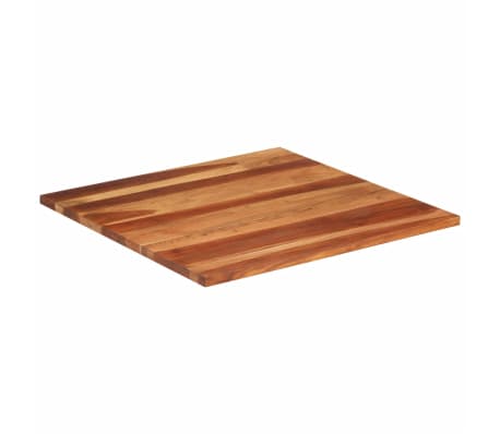 vidaXL Tampo de mesa madeira de sheesham maciça 25-27 mm 80x80 cm