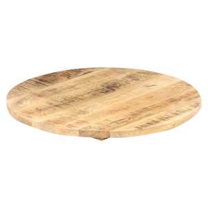 Stolní deska masivní mangovníkové dřevo kulatá 25–27 mm 50 cm - obrázek 3