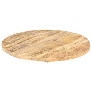 Stolní deska masivní mangovníkové dřevo kulatá 25–27 mm 70 cm - obrázek 7