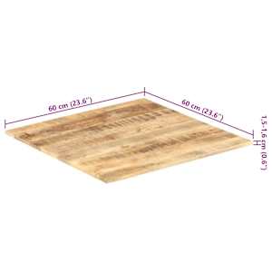 Stolní deska masivní mangovníkové dřevo 15–16 mm 60 x 60 cm - obrázek 6