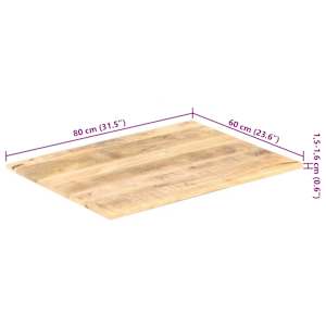 Stolní deska masivní mangovníkové dřevo 15–16 mm 80 x 60 cm - obrázek 10