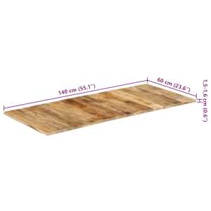 Stolní deska masivní mangovníkové dřevo 15–16 mm 140 x 60 cm - obrázek 11