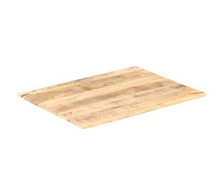vidaXL Tampo de mesa madeira de mangueira maciça 15-16 mm 80x70 cm