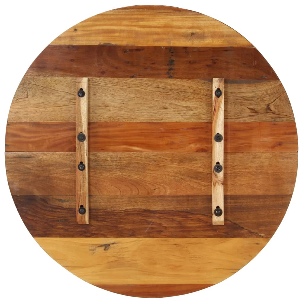 Kulatá stolní deska 80 cm 15–16 mm masivní recyklované dřevo