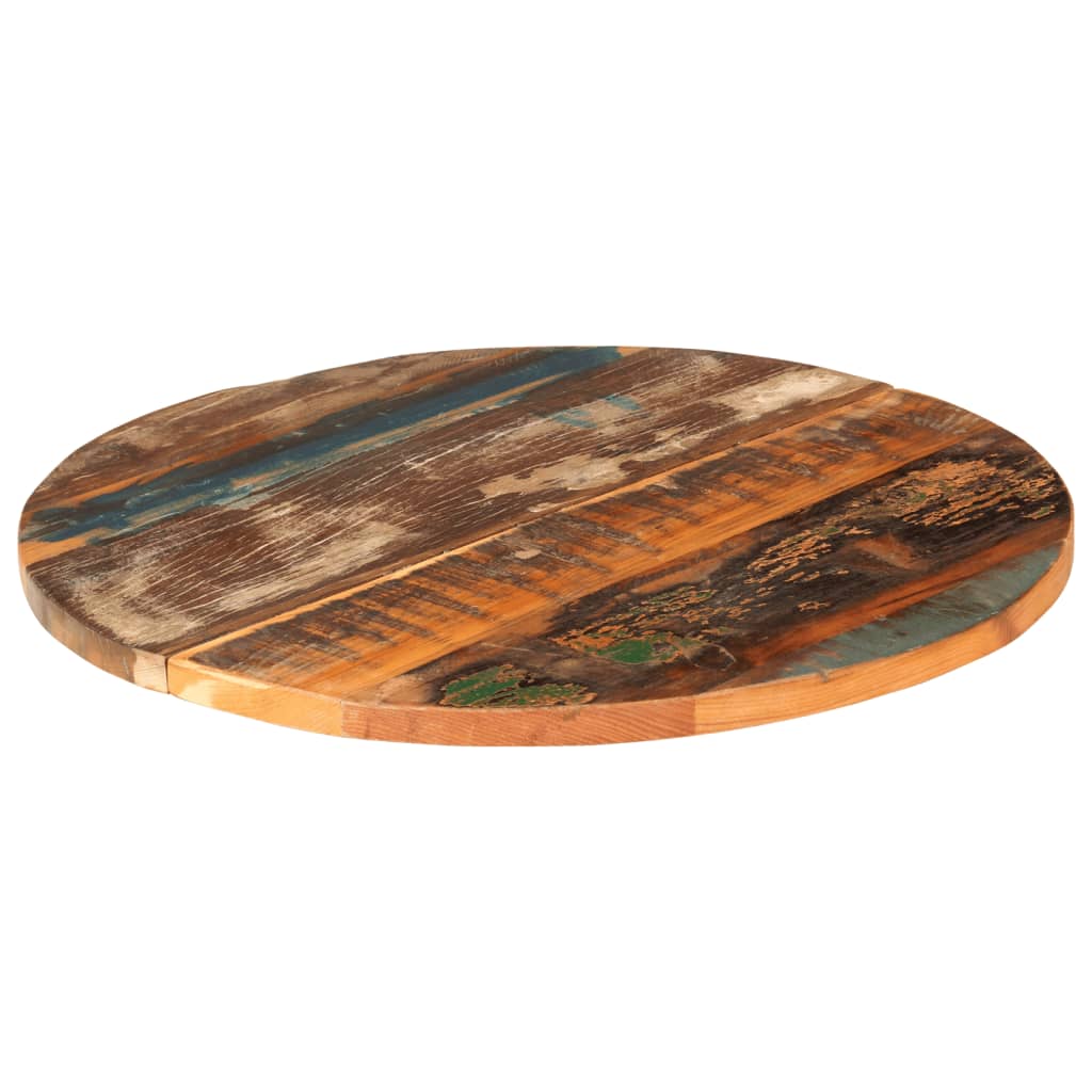 Kulatá stolní deska 60 cm 25–27 mm masivní recyklované dřevo