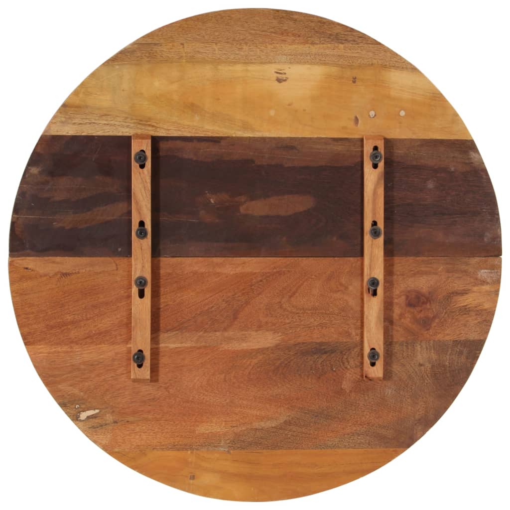 Kulatá stolní deska 80 cm 25–27 mm masivní recyklované dřevo