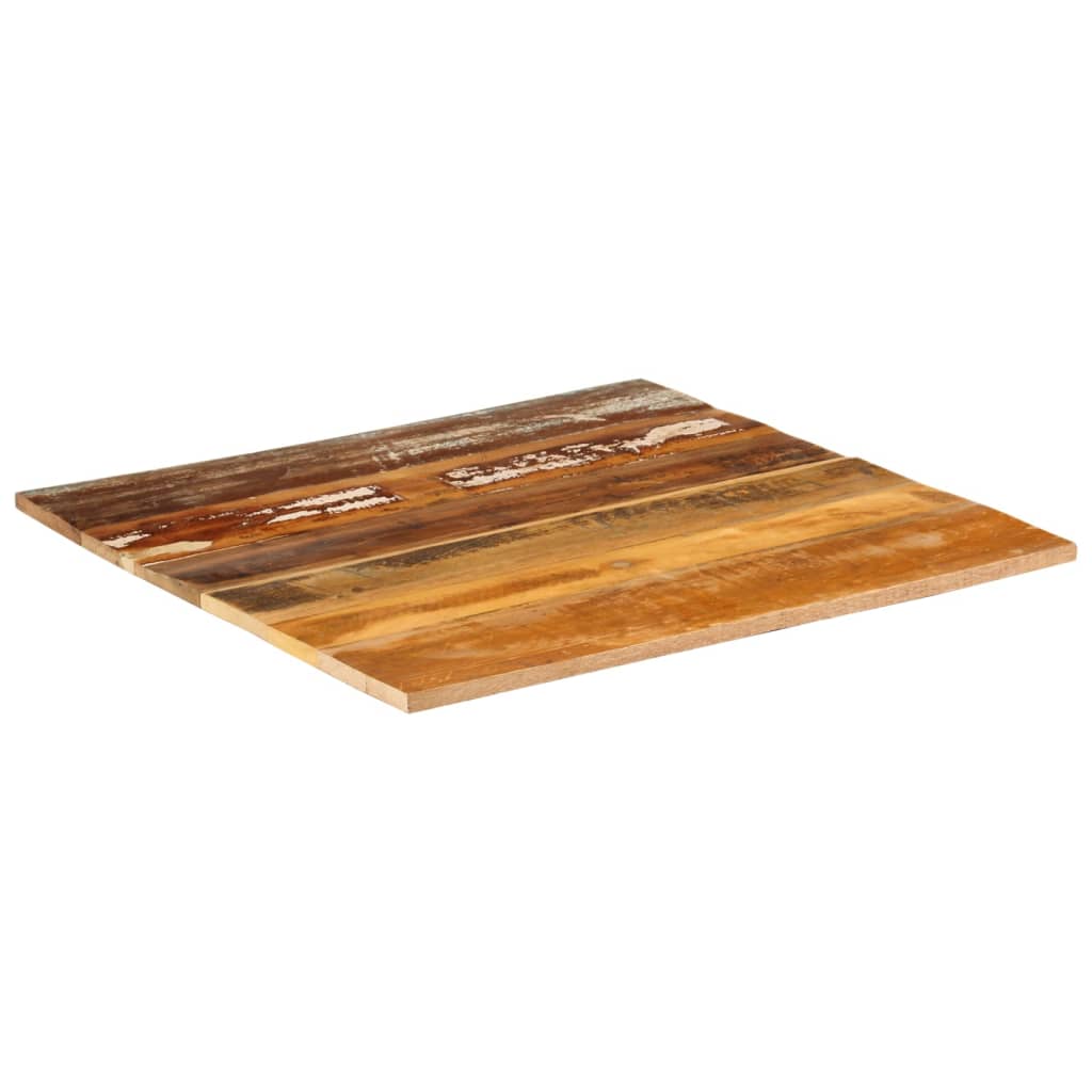 Čtvercová stolní deska 70 x 70 cm 15–16 mm recyklované dřevo