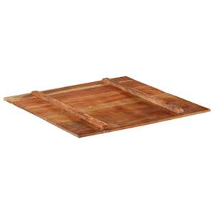 Hranatá stolní deska 80×80cm 15–16 mm masivní recyklované dřevo - obrázek 6