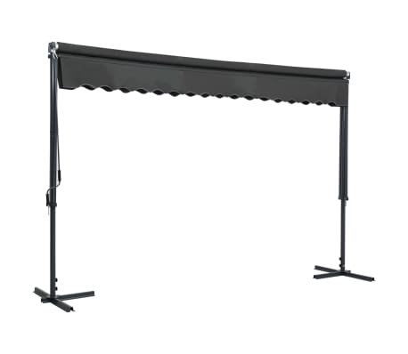 vidaXL Frittstående markise 400x300 m antrasitt