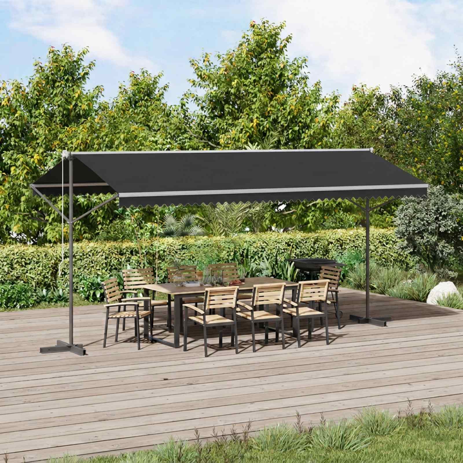 Fritstående Markise - Antracitgrå / 5 x 3 m / with anthracite frame