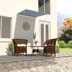 Zložljiva tenda 100x150 cm modra in bela