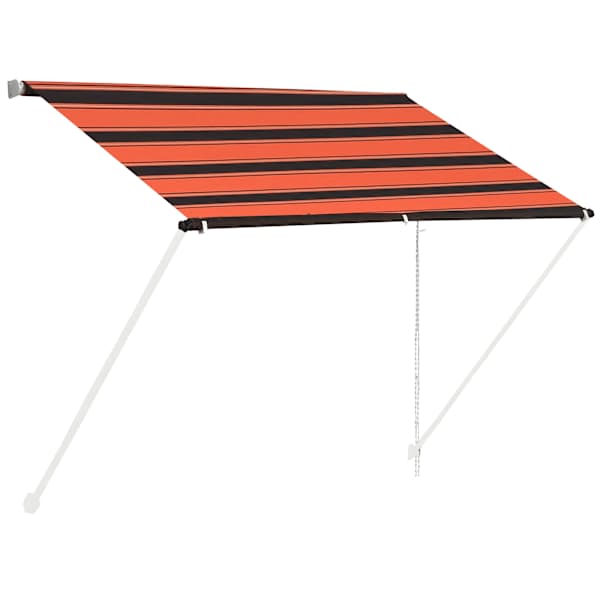 vidaXL sisset&otilde;mmatav varikatus, 100 x 150 cm, oranž ja pruun