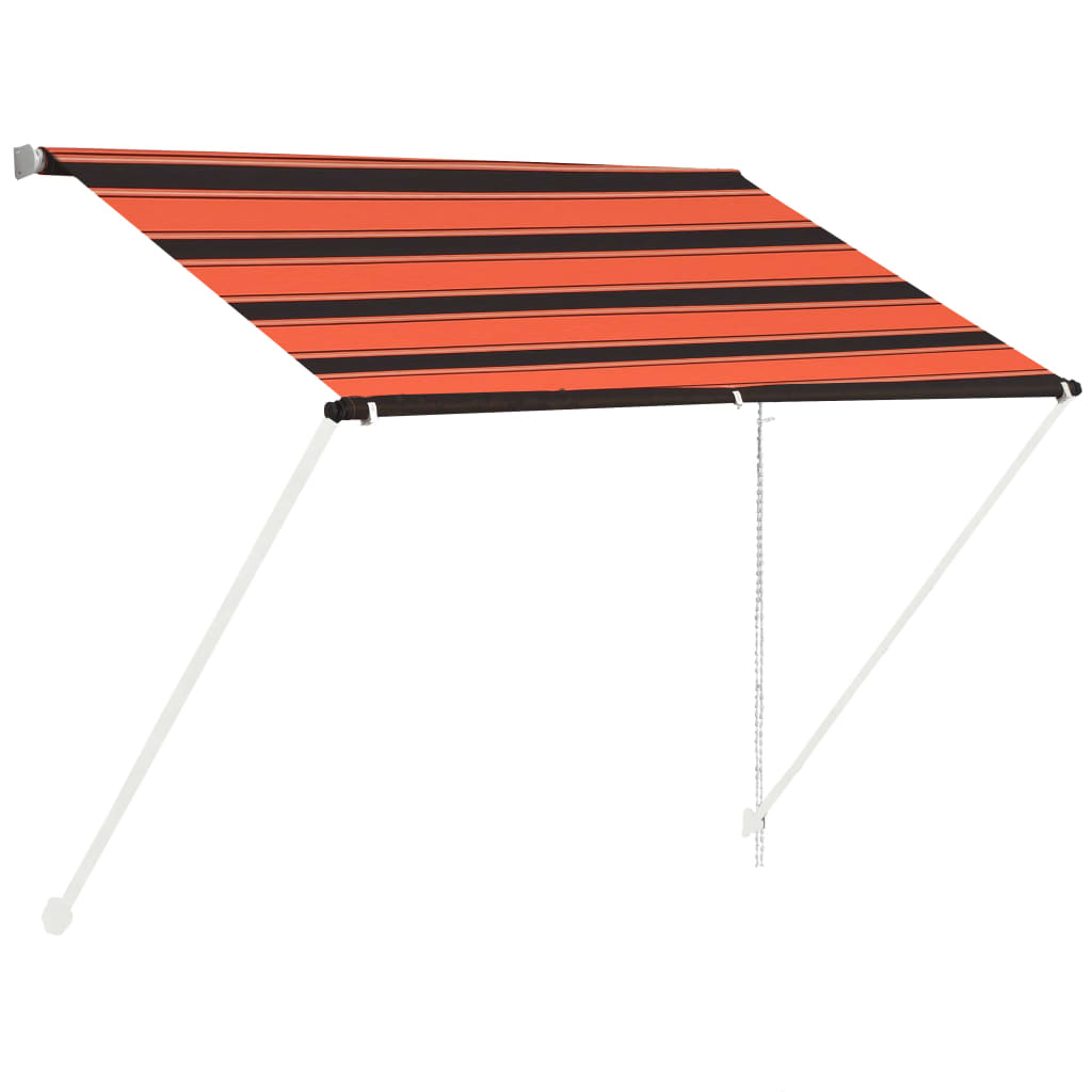 vidaXL Zatahovací markýza 100 x 150 cm oranžovo-hnědá